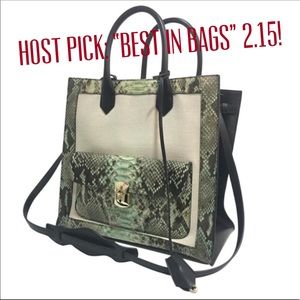 MAJOR PRICE DROP! All Afternoon Python Tote Bag